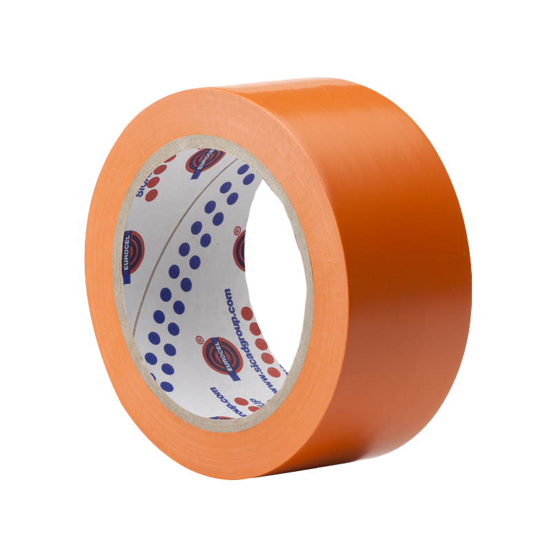 SK4342 orange byggtejp i PVC med tryckt kärna