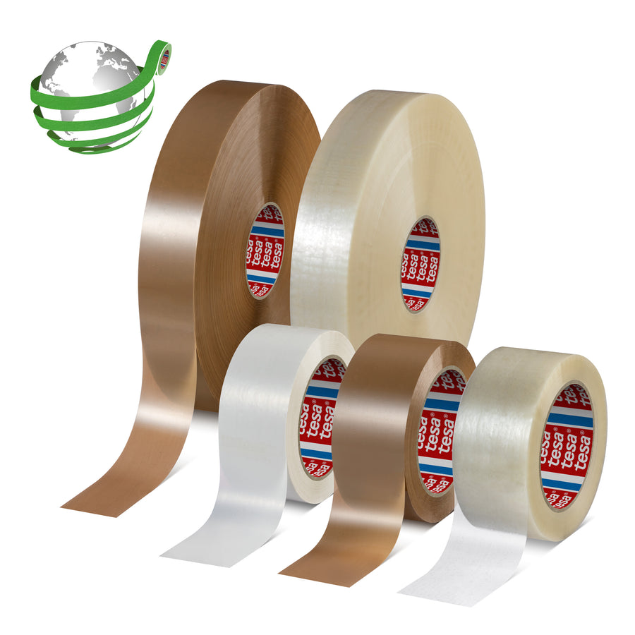 tesa® 60418 Tunn packtejp av återvunnen PET med häftämne av syntetiskt gummi - tesa-id-60418-recycled-pet-packaging-tape-family-picture-with-marker.jpg